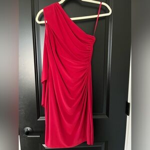 Ralph Lauren red cocktail dress. Size 4P.